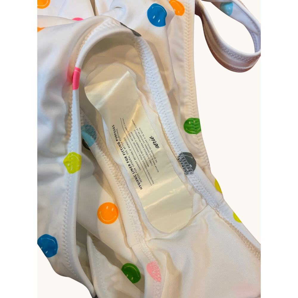 AERIE Women's One Piece Swimsuit XS White Smiley Face Babewatch Cheekiest NWT - Picture 8 of 8